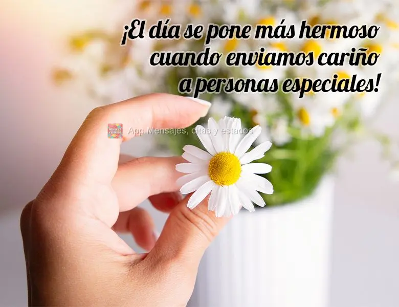 ¡El día se pone más hermoso cuando enviamos cariño a personas especiales!