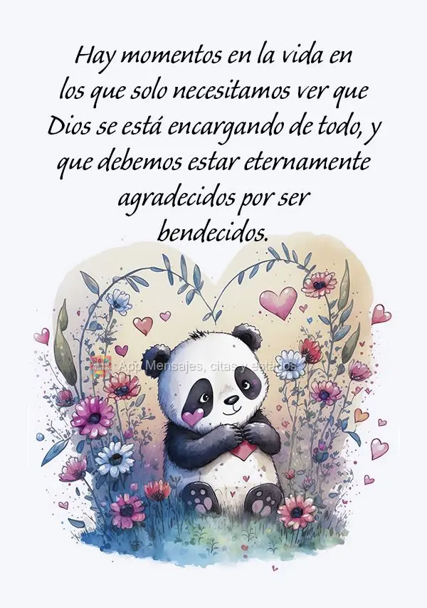 Hay momentos en la vida en los que solo necesitamos ver que Dios se está encargando de todo, y que debemos estar eternamente agradecidos por ser bendeci...