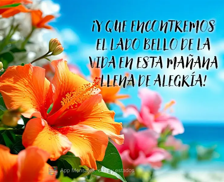 E que a gente encontre o lado bonito da vida nesta manhã cheia de alegria!