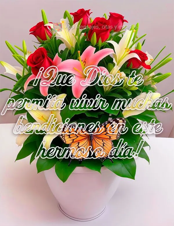 ¡Que Dios te permita vivir muchas bendiciones en este hermoso día!