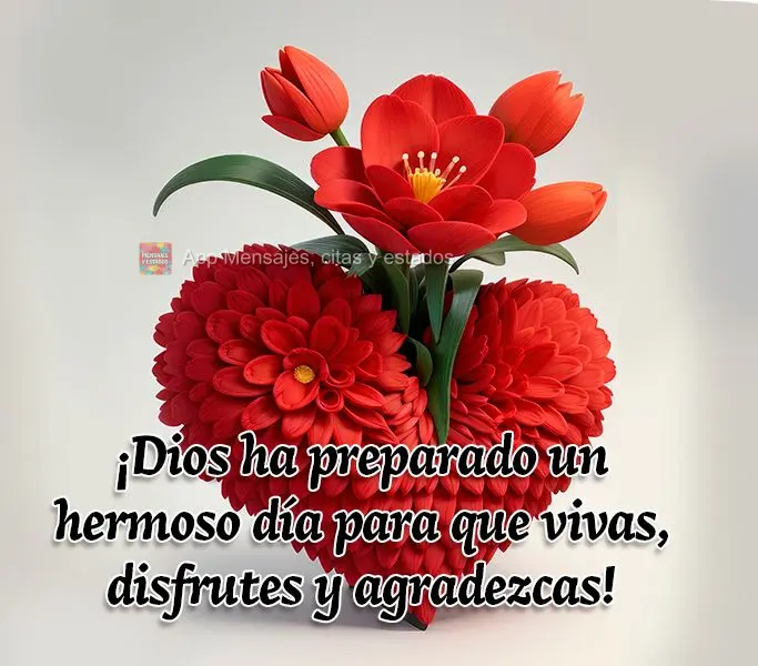 ¡Dios ha preparado un hermoso día para que vivas, disfrutes y agradezcas!