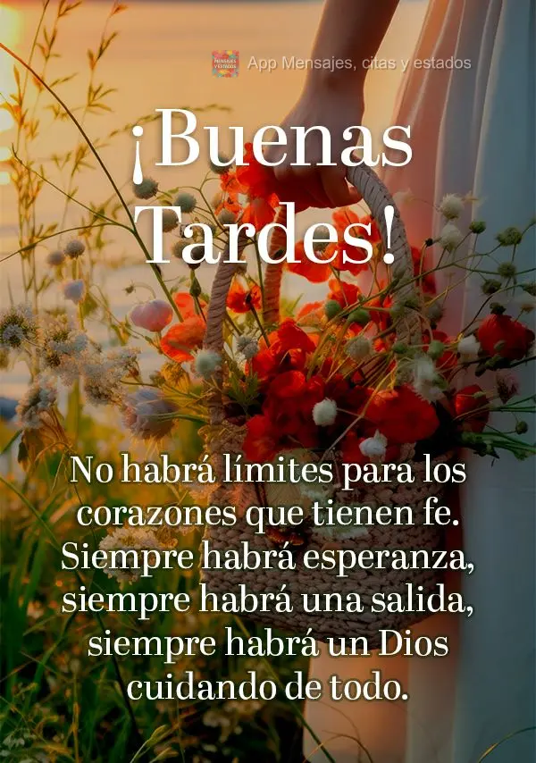 Não haverá limites para os corações que tem fé. Sempre haverá esperança, sempre haverá uma saída, sempre haverá um Deus cuidando de tudo. Boa t...