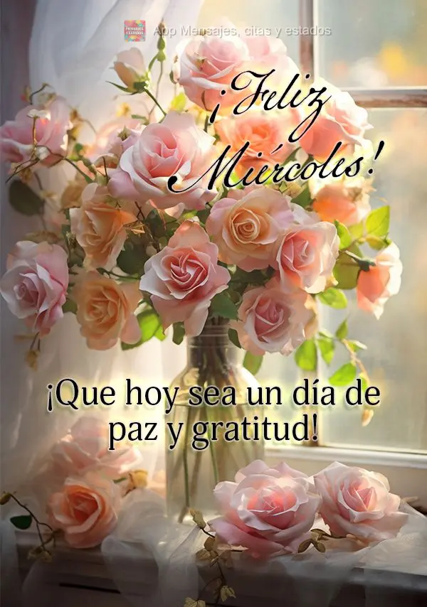 Que o dia de hoje seja de paz e gratidão! Feliz Quarta-feira!