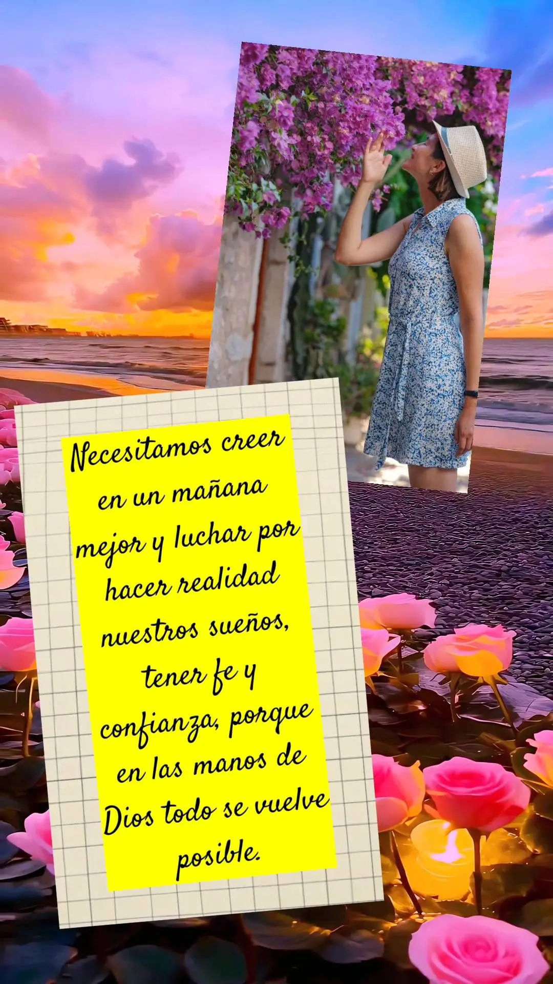 É preciso crer em uma manhã melhor e lutar pela realiazação de nosso sonhos, ter fé e confiar, porque nas mãos de Deus tudo se torna possível.