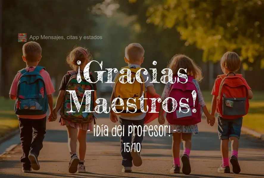 Obrigado Professores! Dia do Professor! 15/10