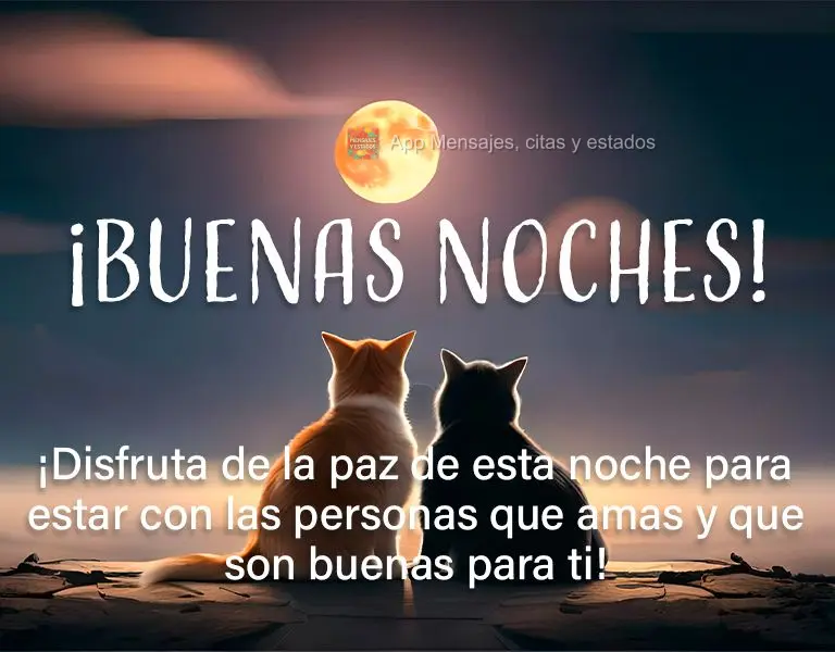 Aproveite a paz desta noite para estar com as pessoas que ama e que te fazem bem! Boa noite!