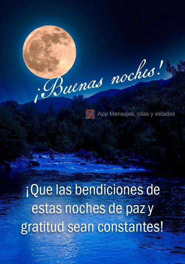 Que seja constante as bênçãos desta noites de paz e gratidão! Boa noite!