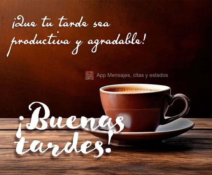 Que sua tarde seja produtiva e agradável!  Boa tarde!