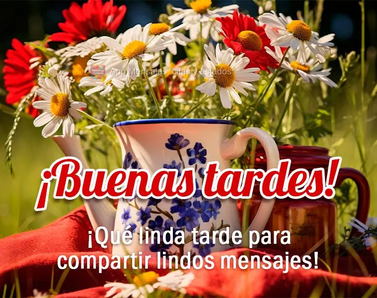 Que bonita tarde para se compartilhar lindas mensagens! Boa tarde!