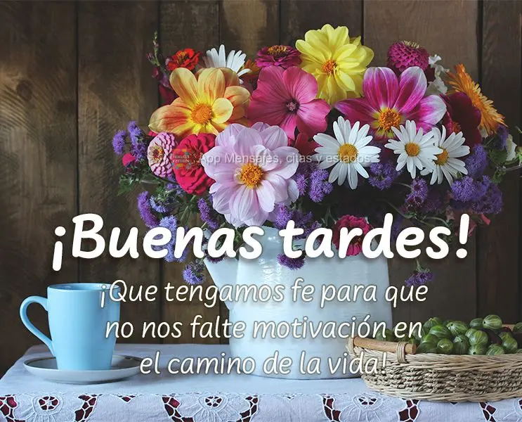 Que tenhamos fé para que não nos falte motivação na caminhada da vida! Boa tarde!