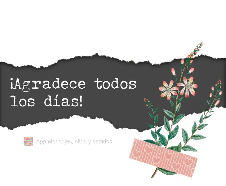 Seja grata todos os dias!