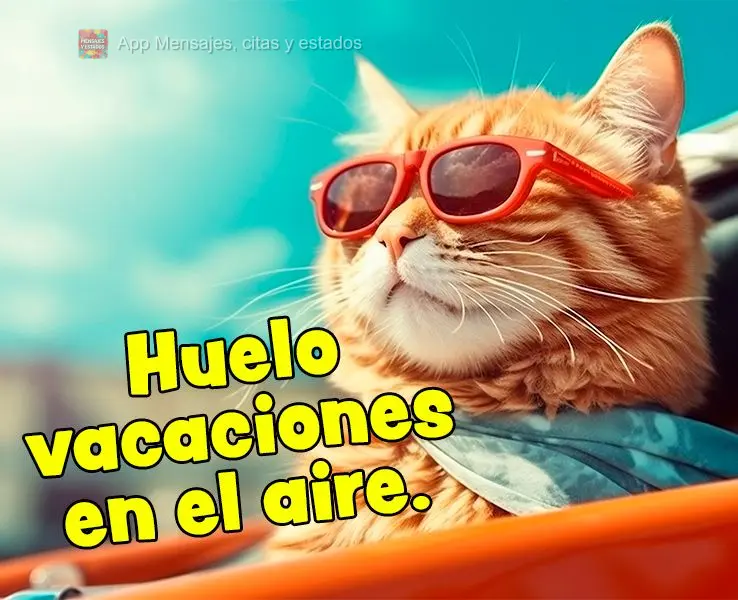 Sinto cheiro de férias no ar.