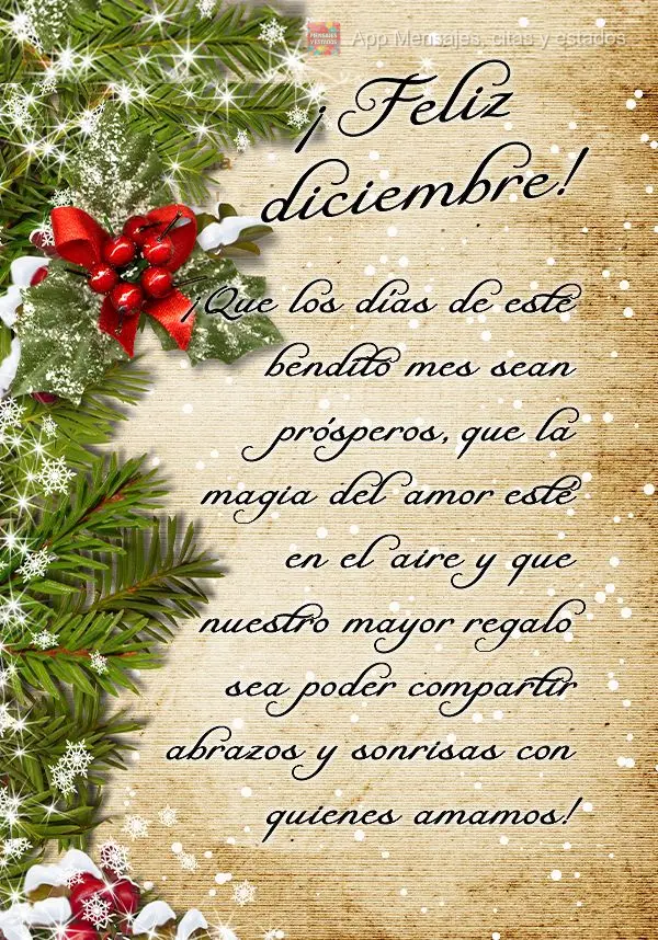 Que seja próspero os dias desse mês abençoado, que a magia do amor esteja no ar, e que nosso maior presente seja poder compartilhar abraços e sorriso...