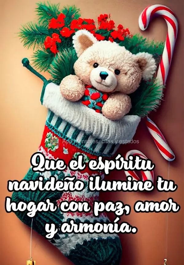Que el espíritu navideño ilumine tu hogar con paz, amor y armonía.