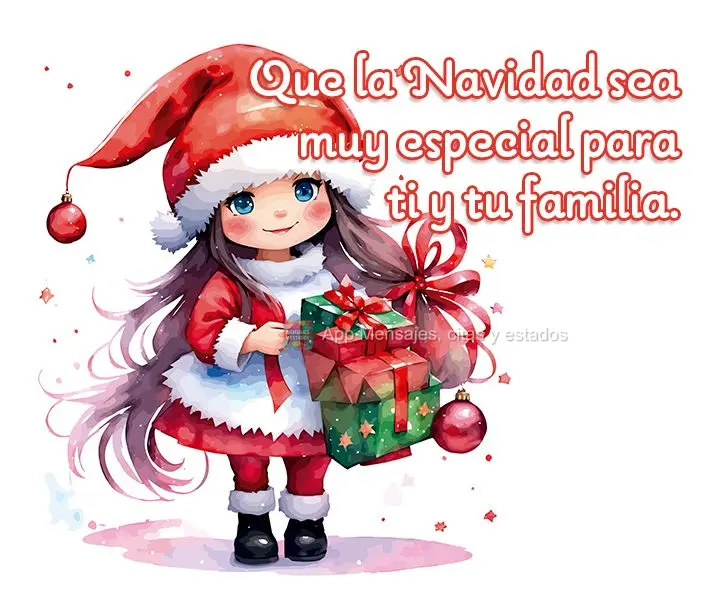 Que la Navidad sea muy especial para ti y tu familia.