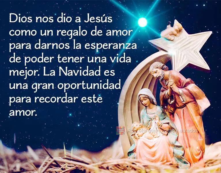 Dios nos dio a Jesús como un regalo de amor para darnos la esperanza de poder tener una vida mejor. La Navidad es una gran oportunidad para recordar est...