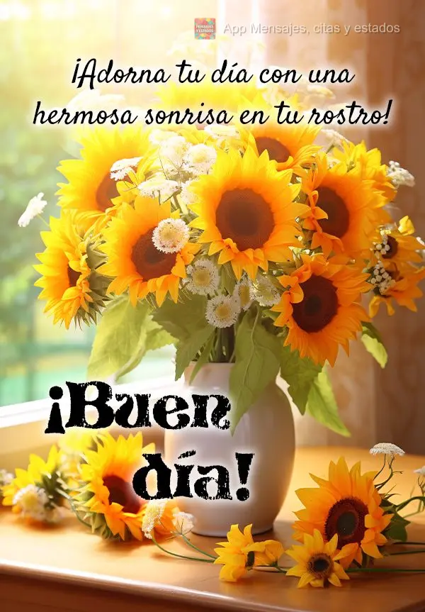 Enfeite o seu dia com um lindo sorriso no rosto! Bom dia!