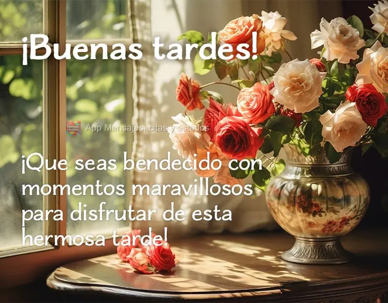 Que você seja abençoado com momentos maravilhosos para desfrutar nesta linda tarde! Boa tarde! 