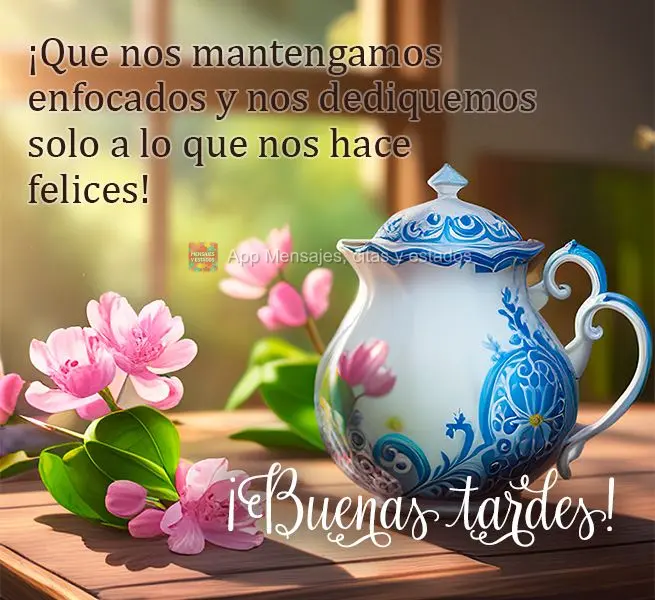 Que possamos manter o foco e dedicar-se apenas no que nos faz feliz! Boa tarde!