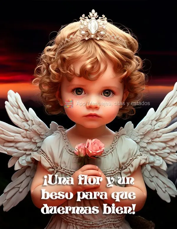 ¡Una flor y un beso para que duermas bien!