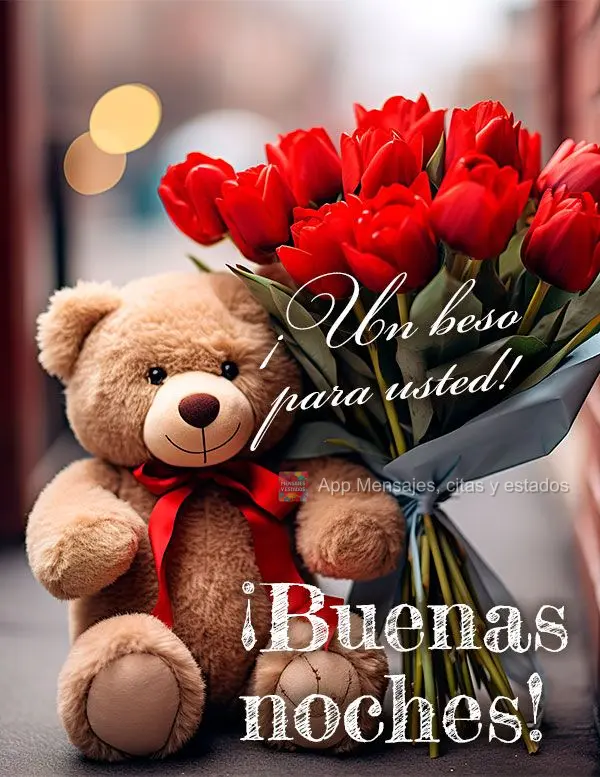 ¡Un beso para usted! ¡Buenas noches!