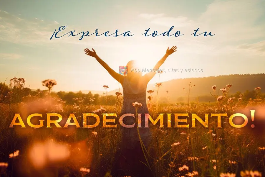 Expresse toda a sua gratidão!