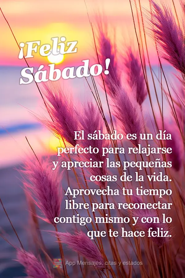 El sábado es un día perfecto para relajarse y apreciar las pequeñas cosas de la vida. Aprovecha tu tiempo libre para reconectar contigo mismo y con lo...