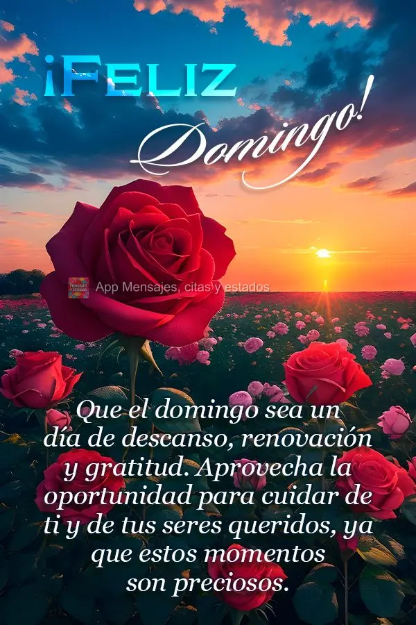 Que el domingo sea un día de descanso, renovación y gratitud. Aprovecha la oportunidad para cuidar de ti y de tus seres queridos, ya que estos momentos...