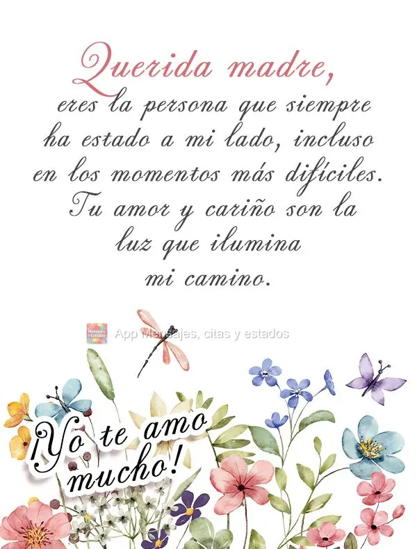 Querida madre, eres la persona que siempre ha estado a mi lado, incluso en los momentos más difíciles. Tu amor y cariño son la luz que ilumina mi cami...