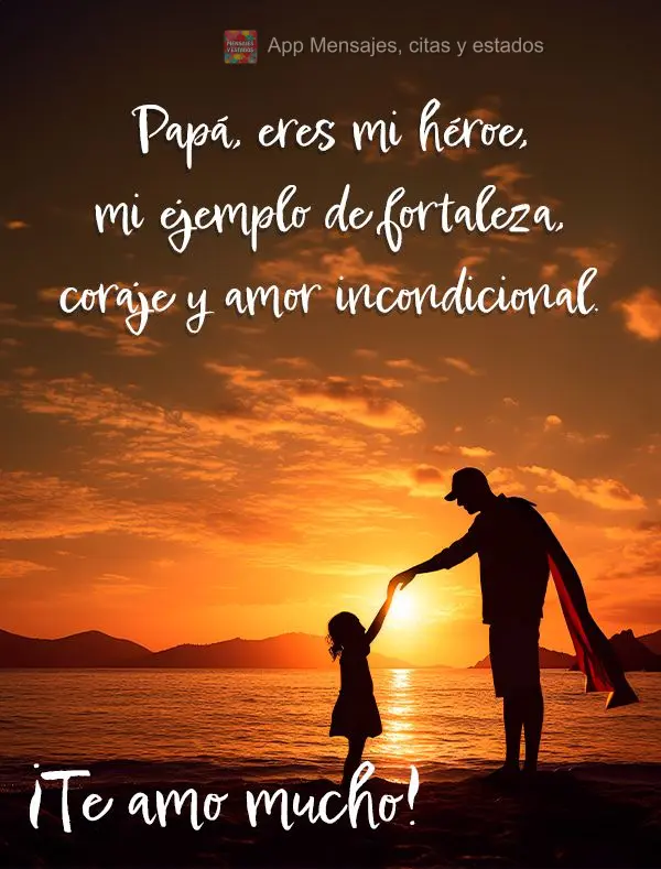 Pai, você é meu herói, meu exemplo de força, coragem e amor incondicional. Te amo muito!