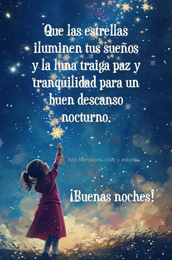Que as estrelas iluminem seus sonhos e a lua traga paz e tranquilidade para uma boa noite de descanso. Boa noite!