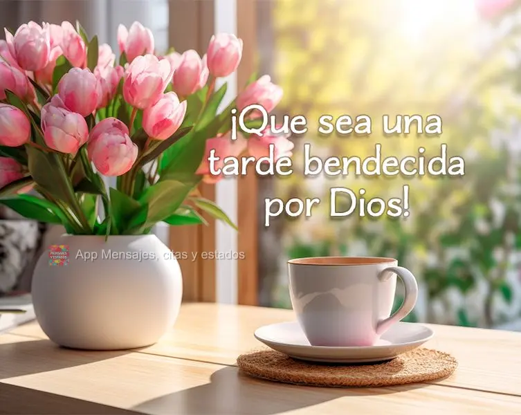 Que seja uma tarde abençoada por Deus!