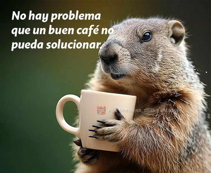 No hay problema que un buen café no pueda solucionar.