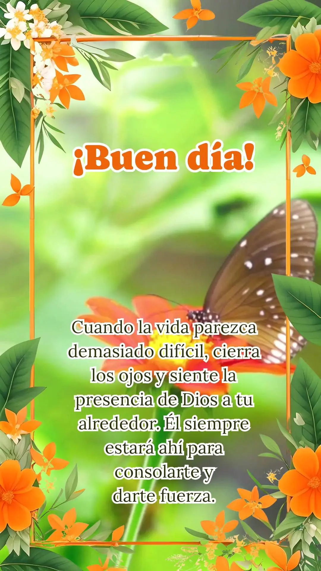 Quando a vida parecer difícil demais, feche os olhos e sinta a presença de Deus ao seu redor. Ele sempre estará lá para te confortar e 
te dar forç...