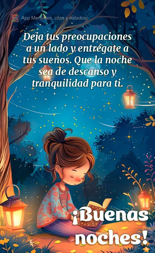 Deixe suas preocupações de lado e entregue-se aos sonhos. Que a noite seja de descanso e tranquilidade para você. Boa noite!