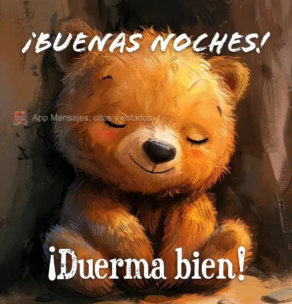 Boa noite! Durma bem!