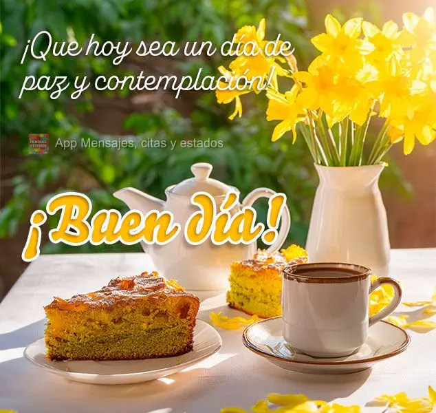 Que o dia de hoje seja de paz e contemplação! Bom dia!