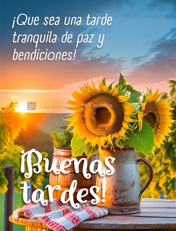 Que seja uma tarde tranquila de muita paz e bênçãos! Boa tarde!