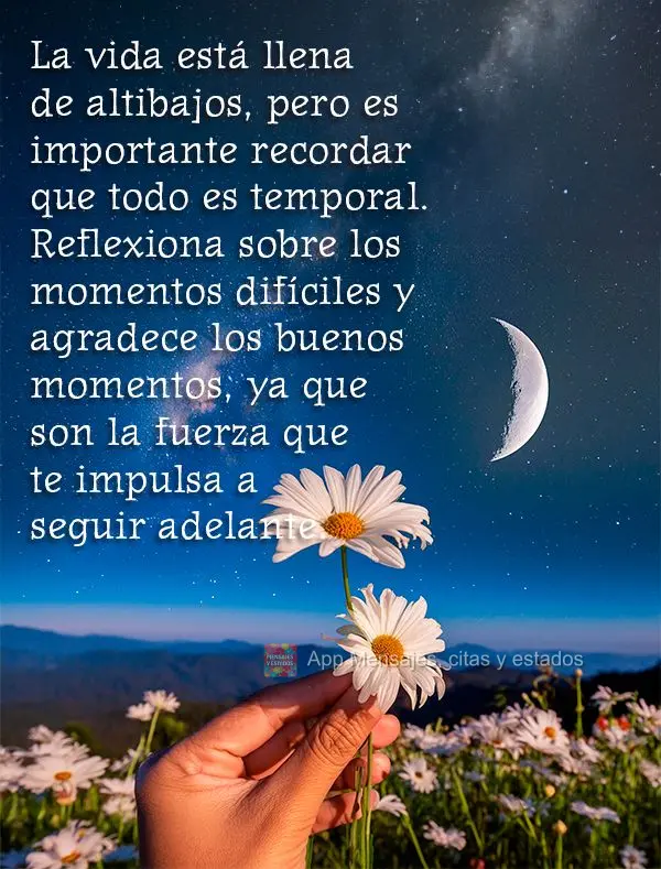 A vida é cheia de altos e baixos, mas é importante lembrar que tudo é passageiro. Reflita sobre os momentos difíceis e agradeça pelos momentos bons,...