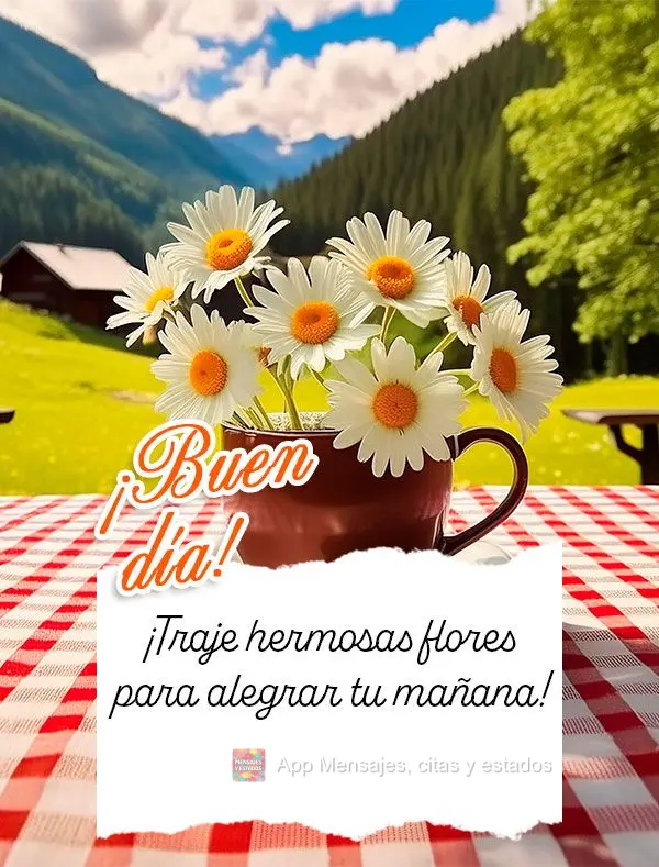 ¡Traje hermosas flores para alegrar tu mañana! ¡Buen día!