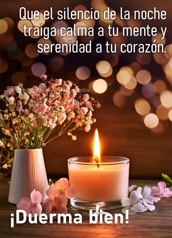 Que o silêncio da noite traga calma à sua mente e serenidade ao seu coração. Durma bem!