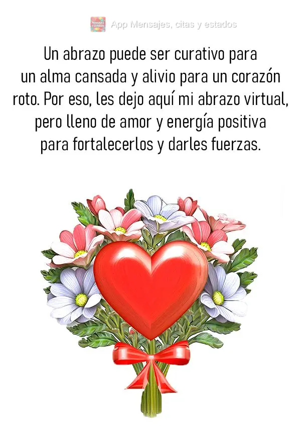 Un abrazo puede ser curativo para un alma cansada y alivio para un corazón roto. Por eso, les dejo aquí mi abrazo virtual, pero lleno de amor y energí...