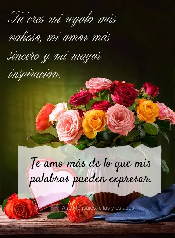 Você é o meu presente mais valioso, meu amor mais sincero e minha maior inspiração. Te amo mais do que as palavras podem expressar.
