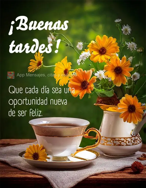 Que cada instante seja uma oportunidade para ser feliz. Boa tarde!