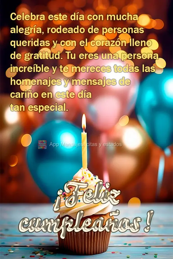 Que tu jornada este repleta de paz, amor, salud y éxito. Y que todos los días recibas cariño y amor de las personas que te aman. ¡Feliz cumpleaños!...