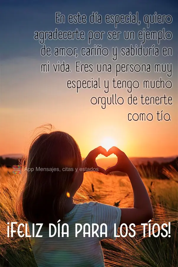 Neste dia especial, quero te agradecer por ser um exemplo de amor, carinho e sabedoria em minha vida. Você é uma pessoa muito especial e tenho muito or...