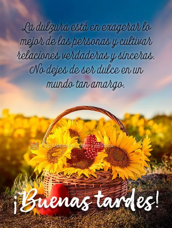 A doçura está em enxergar o melhor das pessoas e em cultivar relações verdadeiras e sinceras. Não deixe de ser doce, mesmo em um mundo tão amargo. ...