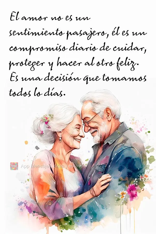 O amor não é um sentimento passageiro, ele é um compromisso diário de cuidar, proteger e fazer o outro feliz. É uma escolha que fazemos todos os dia...
