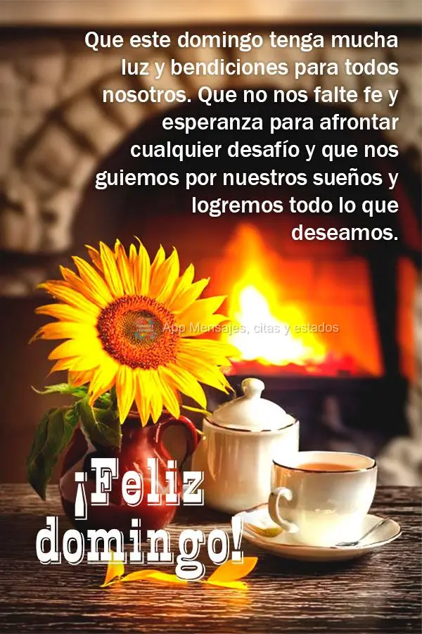 Que este domingo tenga mucha luz y bendiciones para todos nosotros. Que no nos falte fe y esperanza para afrontar cualquier desafío y que nos guiemos po...
