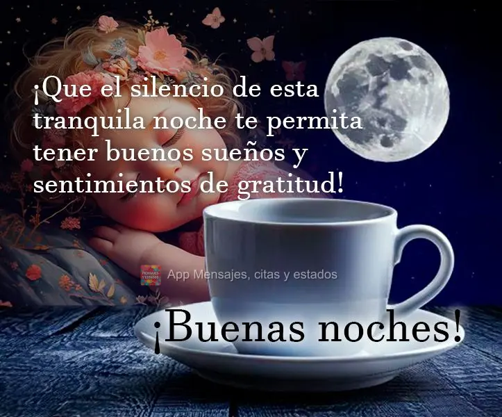 Que os silêncio desta noite tranquila lhe permita ter bons sonhos e sentimentos de gratidão! Boa noite! 